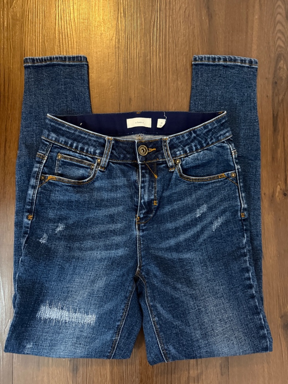 A Loves A Dark Blue Women's Stretch Denim Jeans